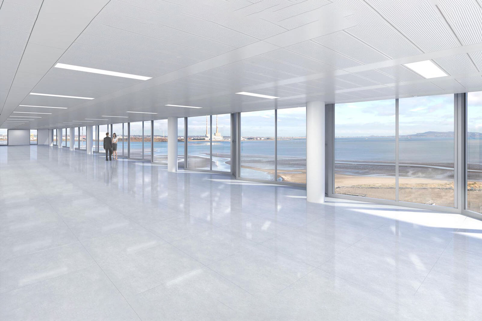 The Seamark Building Dublin Office Interior View Render