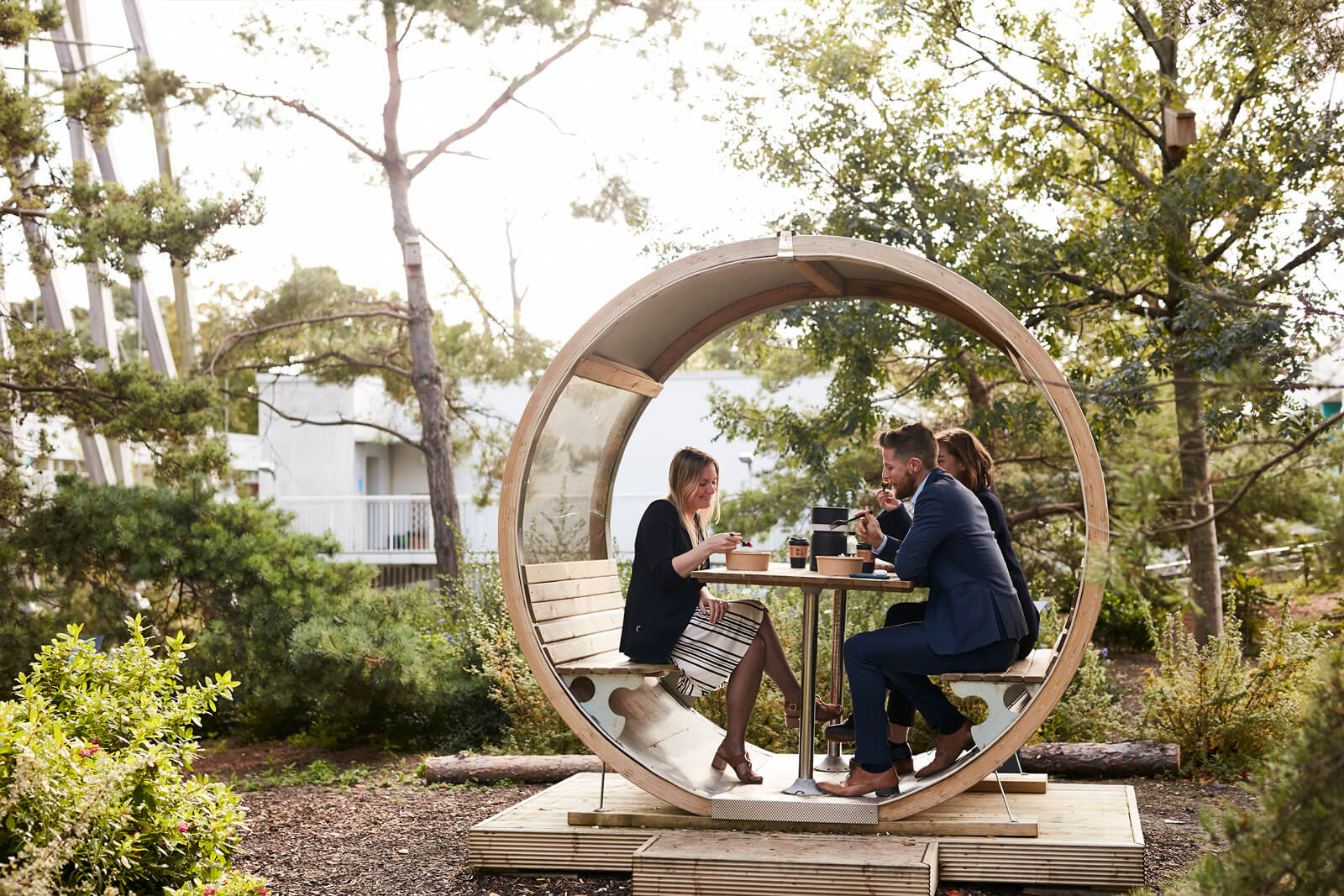 The Seamark Building Dublin Outdoor Meeting Pods